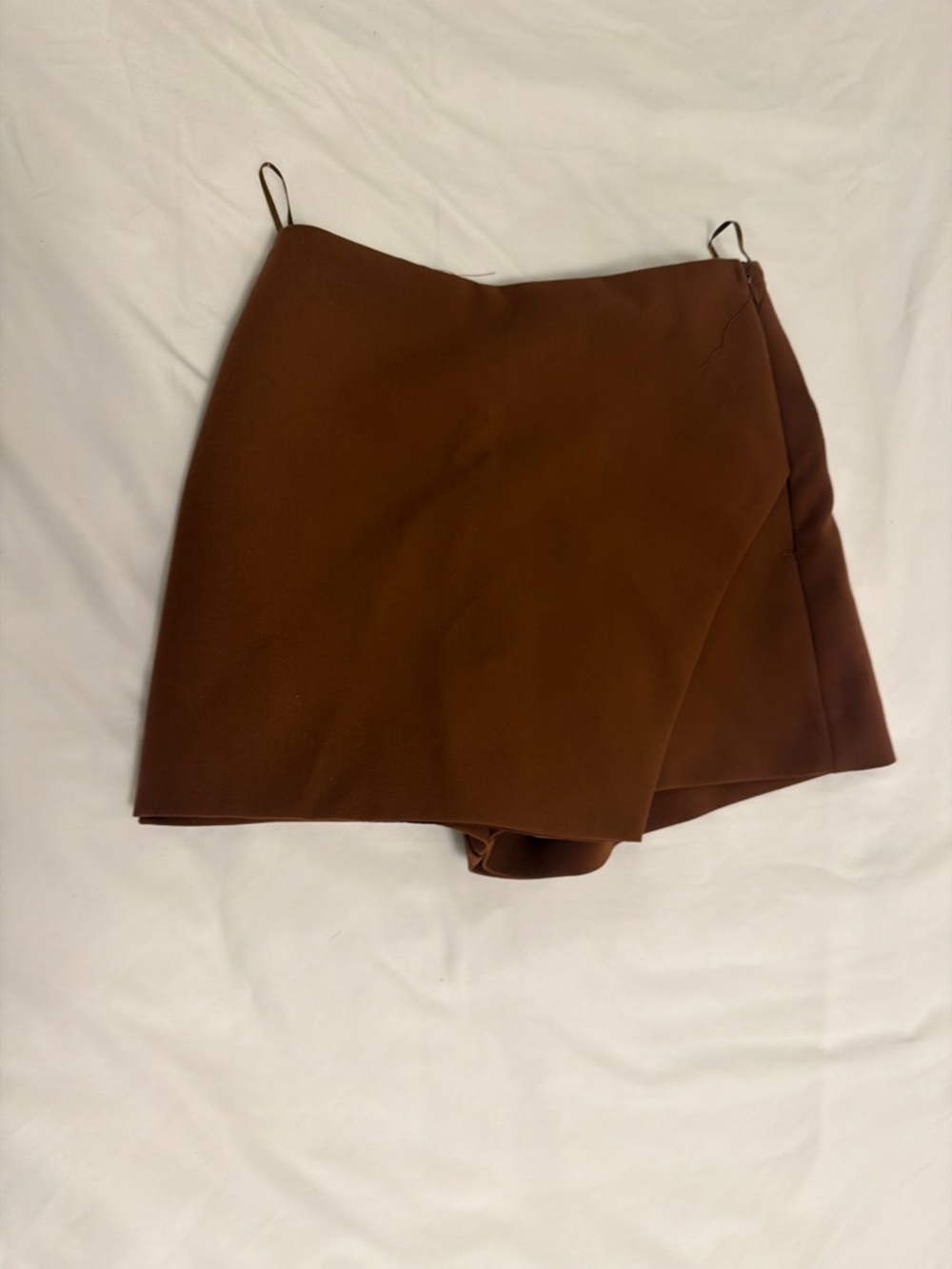 Zara Brown Asymmetrical Mini Skort